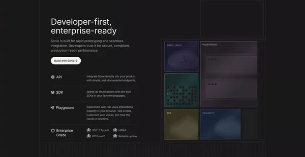 Real-time TTS API with AI laughter and emotion | Cartesia Sonic-3 - Landing design inspiration