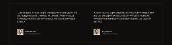 Cluster - Convert more website traffic automatically - Landing design inspiration