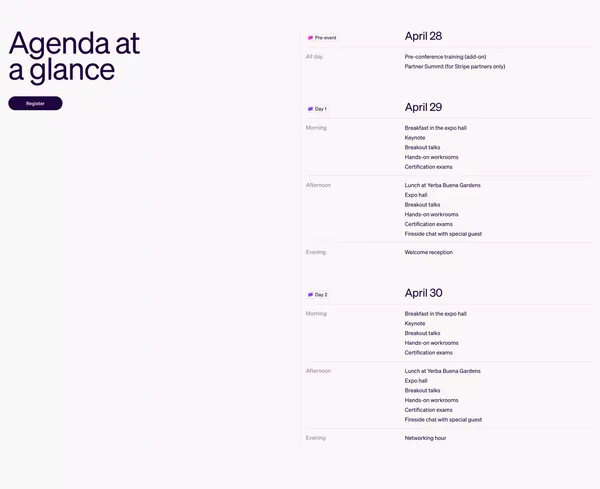 Stripe Sessions 2026 | The global internet economy conference - Landing design inspiration
