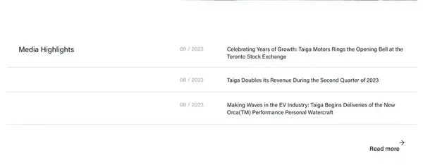 Taiga Motors | 100% Electric Powersport Vehicles - Landing design inspiration