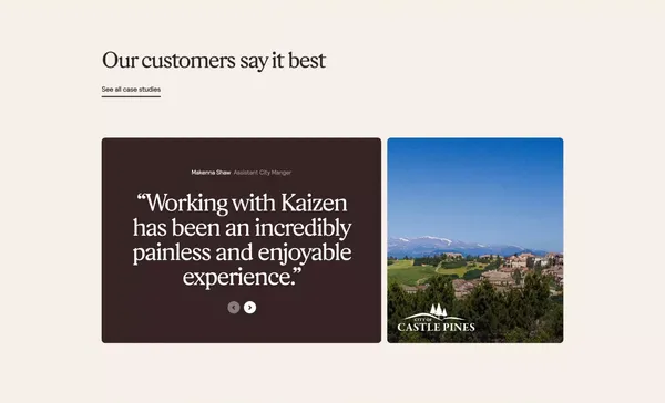 Kaizen - Landing design inspiration
