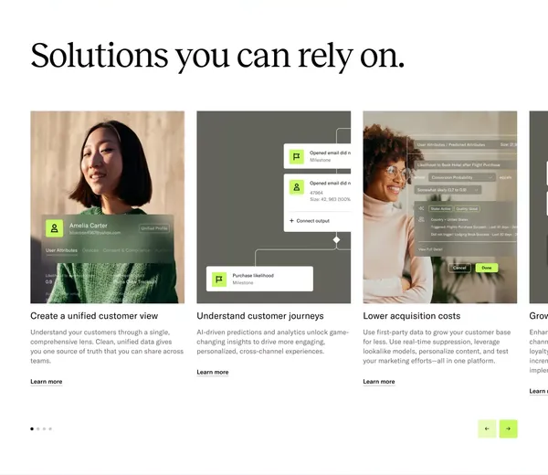 Customer Data Platform - Landing design inspiration