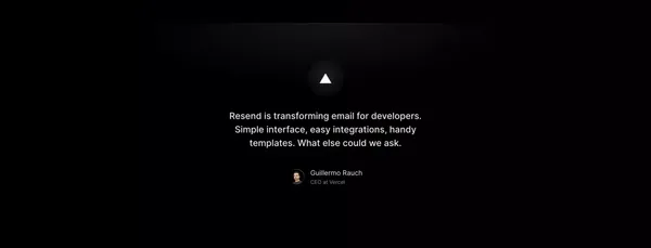 Resend - Landing design inspiration