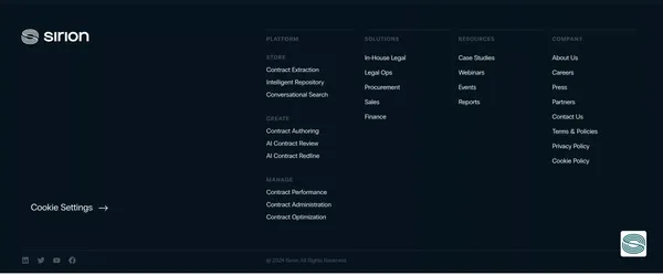 Sirion: The leader in AI contract management software - Landing design inspiration