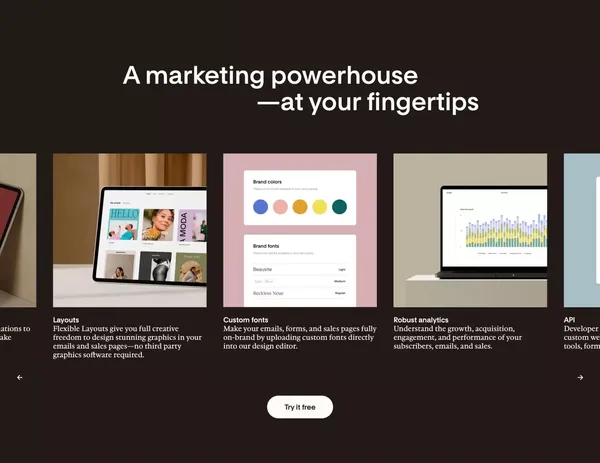 Flodesk | Design emails people love to open. Sell online. - Landing design inspiration
