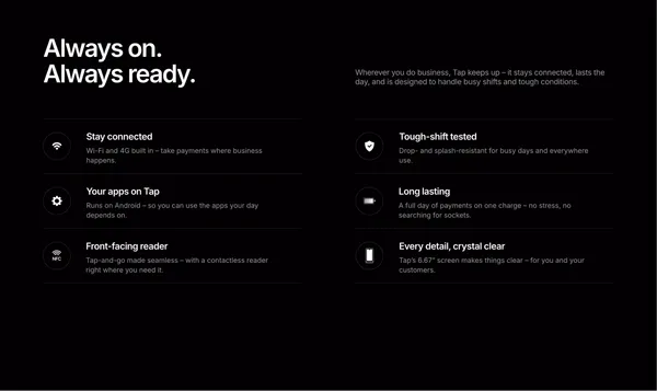 Tap - Fast, smart and affordable terminal by Mollie - Landing design inspiration
