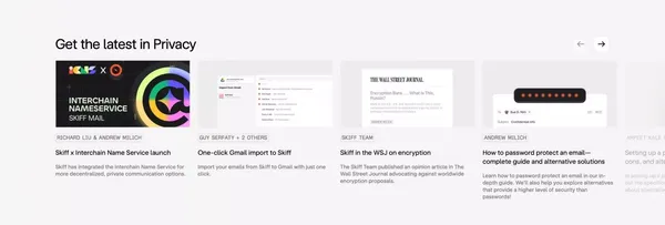 Skiff - Private, encrypted, and Web3 email - Landing design inspiration