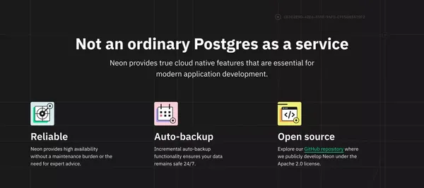 Neon — Serverless, Fault-Tolerant, Branchable Postgresql - Landing design inspiration