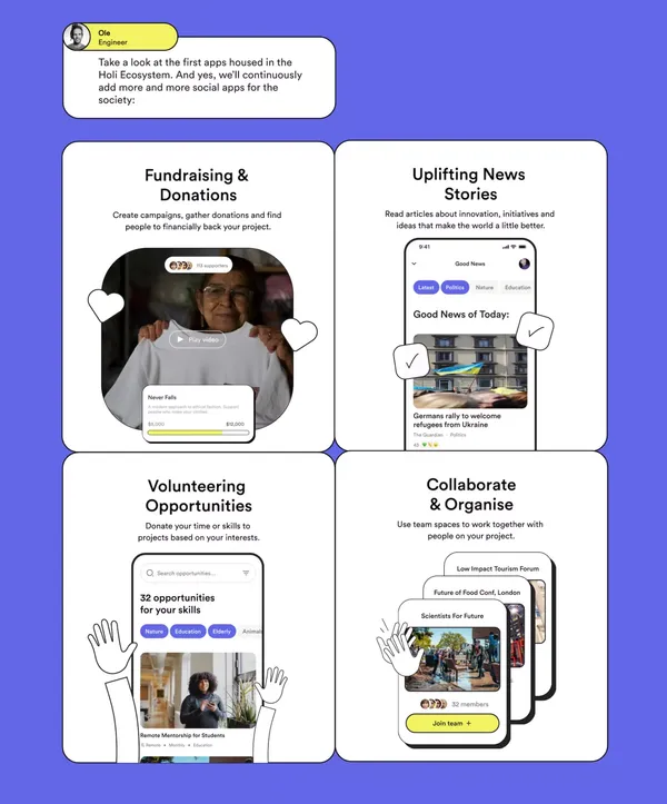 Project Holi - Landing design inspiration