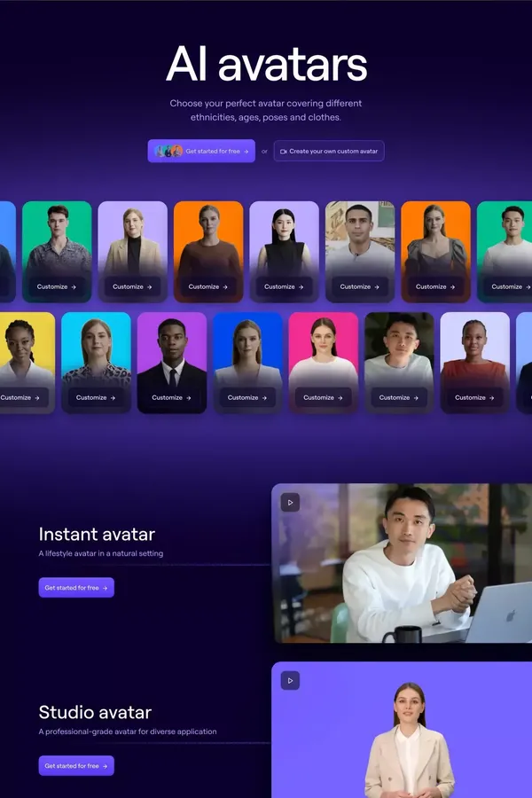 HeyGen - AI Video Generator - Landing design inspiration