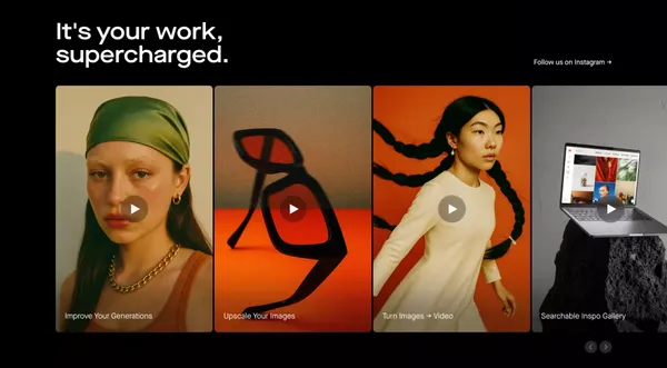 Visual Electric - Generate AI Images & Videos - Landing design inspiration