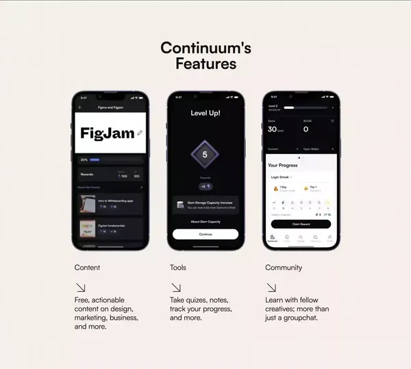 Continuum - Landing design inspiration