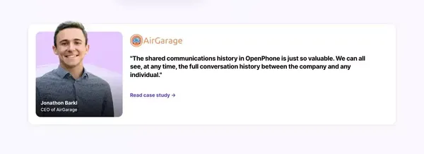 OpenPhone | Modern business phone for startups and small businesses - Landing design inspiration