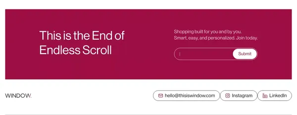Window - A personalized shopping platform - Landing design inspiration