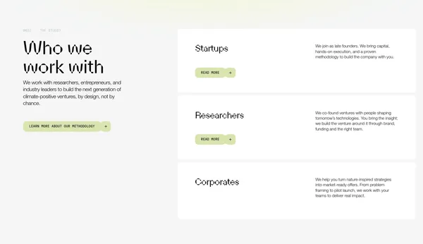 Anima - Growing nature-inspired ventures - Landing design inspiration