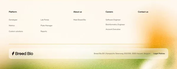 Breed Bio - Landing design inspiration