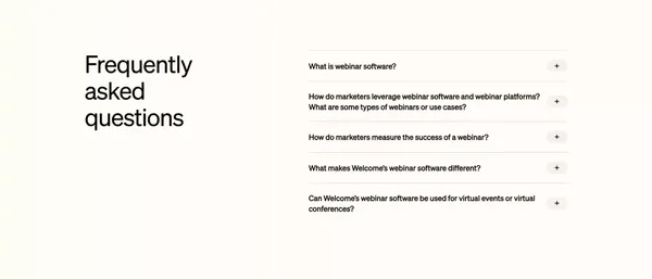 Welcome - Webinar Software for Marketers - Landing design inspiration