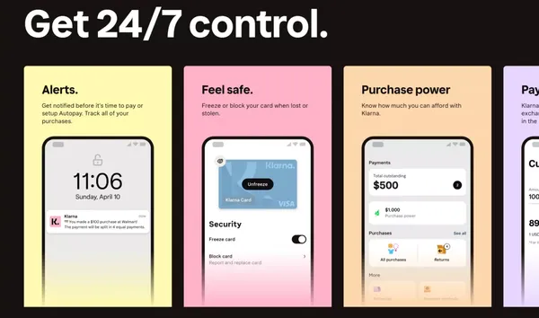 The Klarna Card: Pay online, offline & abroad - Landing design inspiration