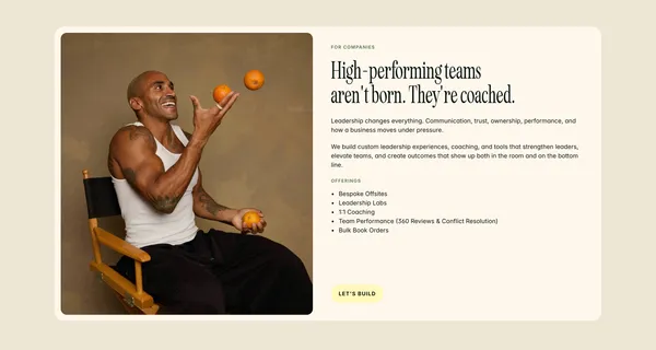 RIPE - Leadership Is a Lifestyle - Landing design inspiration