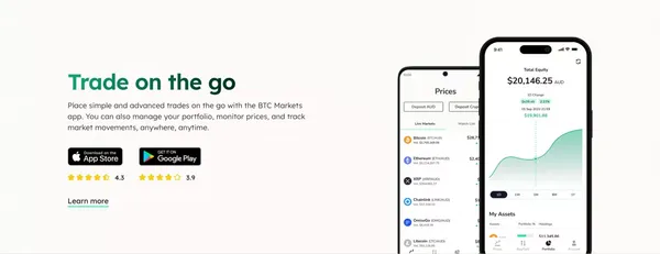 BTC Markets - Landing design inspiration