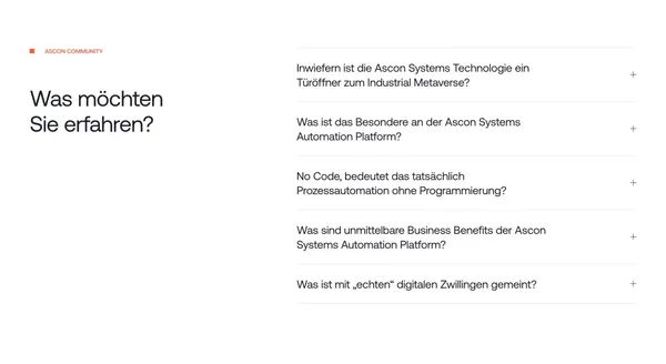 Ascon Systems - Landing design inspiration