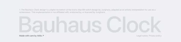 Bauhaus Clock - Elegant Timepiece Screensaver for macOS - Landing design inspiration