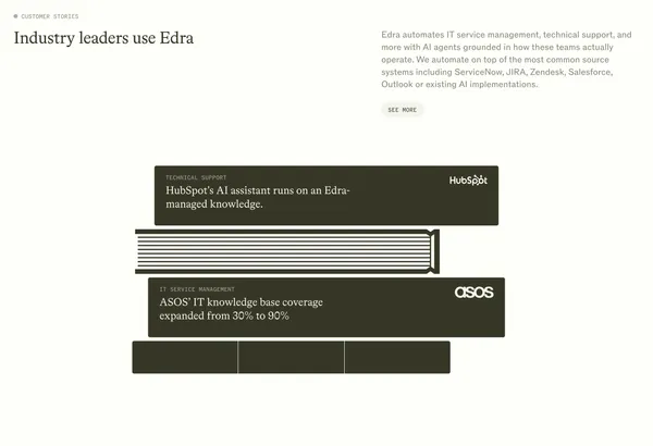 Edra - Landing design inspiration