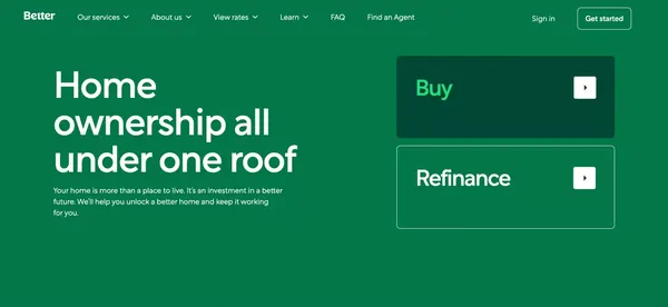 Better Mortgage | Simple, Online Mortgage - Landing design inspiration