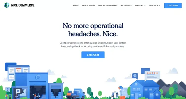 Nice Commerce High-Touch Fulfillment 3PL - Landing design inspiration