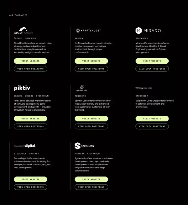 Generate Group - Landing design inspiration
