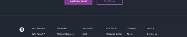 Recurly - Landing design inspiration