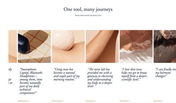 inne | Cycle- & Ovulation Tracker | Progesterone Saliva-Test - Landing design inspiration