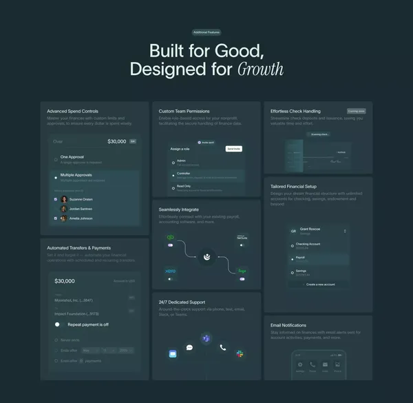Crescent Cares | High-Impact Banking Platform for Nonprofits - Landing design inspiration