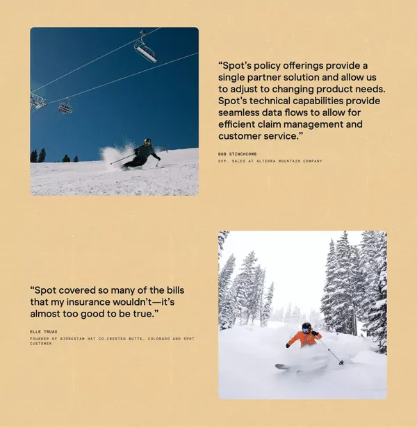 Spot Insurance | Designed for life in motion. - Landing design inspiration