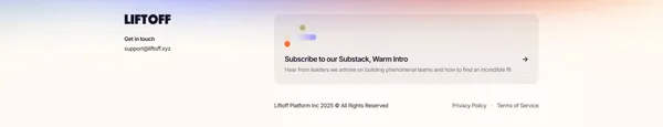 Liftoff | Find incredible people, through people you trust - Landing design inspiration