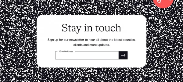 Find and work on your next creative project - Bounties - Landing design inspiration