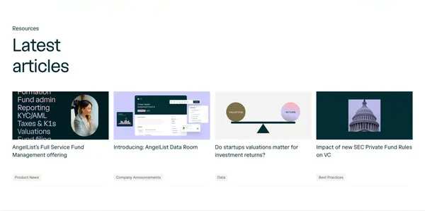 AngelList – Build, Lead, Invest - Landing design inspiration