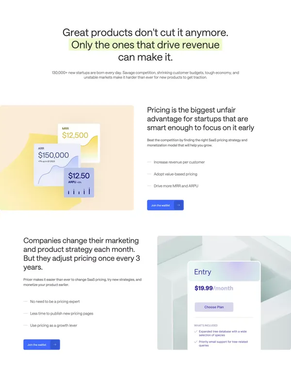 Pricer - SaaS Pricing Page Builder for Webflow - Landing design inspiration