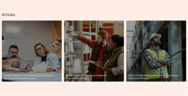 Intelligent Communications Experiences - Landing design inspiration