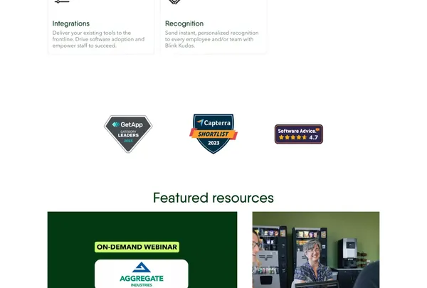 Blink - The Employee Experience App for Everyone | Blink - Landing design inspiration