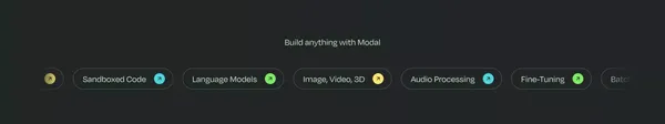 Modal: Serverless cloud infrastructure for AI, ML, and data - Landing design inspiration