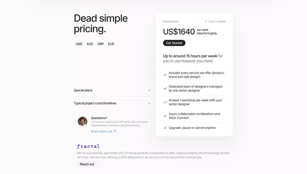 Never Before Seen – Product Design Studio For Startups - Landing design inspiration