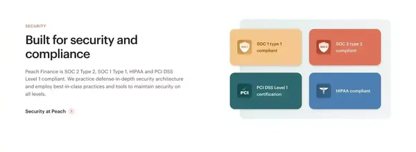 Infrastructure for tomorrow’s lending products | Peach - Landing design inspiration