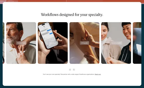 Amigo - The Trusted Platform for Building, Training, and Deploying Clinical Agents - Landing design inspiration