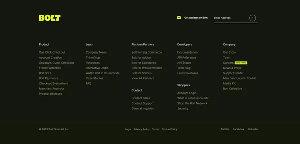 Bolt | Shockingly Simple Checkout - Landing design inspiration