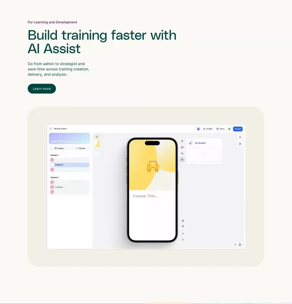 Opus - The training platform built for your frontline - Landing design inspiration