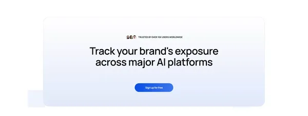 Track & Optimize Your Brand’s Visibility in AI Search - Landing design inspiration