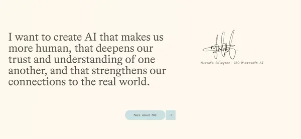 Microsoft AI - Landing design inspiration