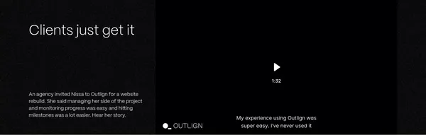 Outlign | Simple Project Management For Creative Agencies - Landing design inspiration