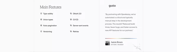 Generate MCP servers & SDKs from OpenAPI | Speakeasy - Landing design inspiration
